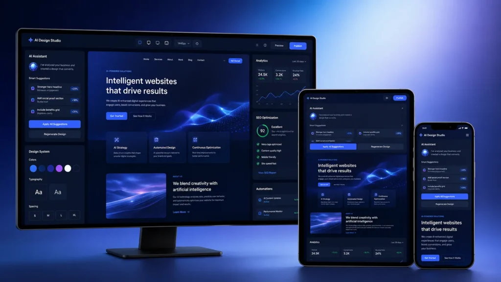 Designing a Professional Website With AI